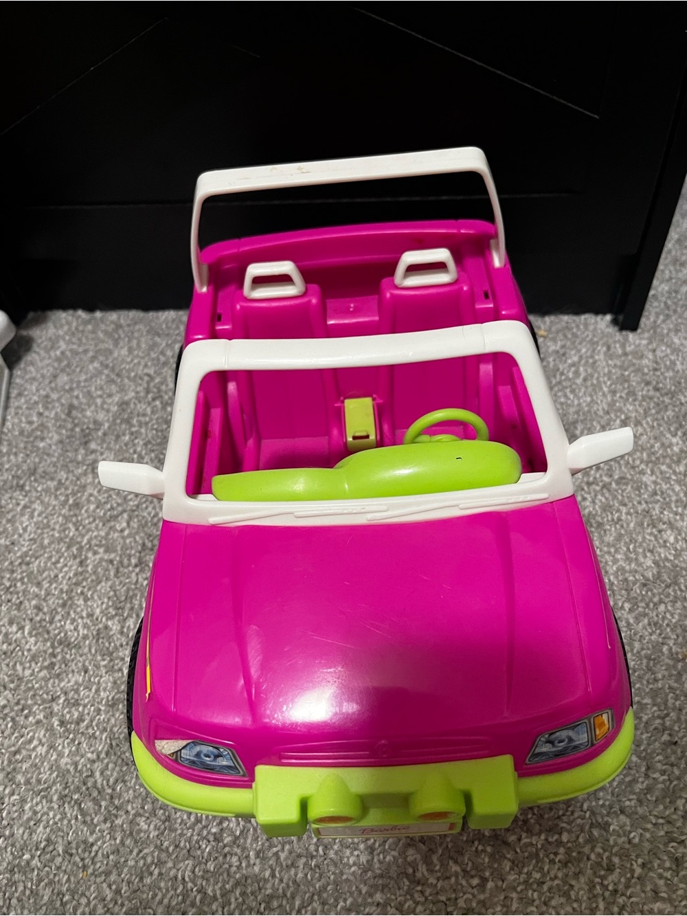 1999 Barbie Pink Jeep with Lime Green Accents